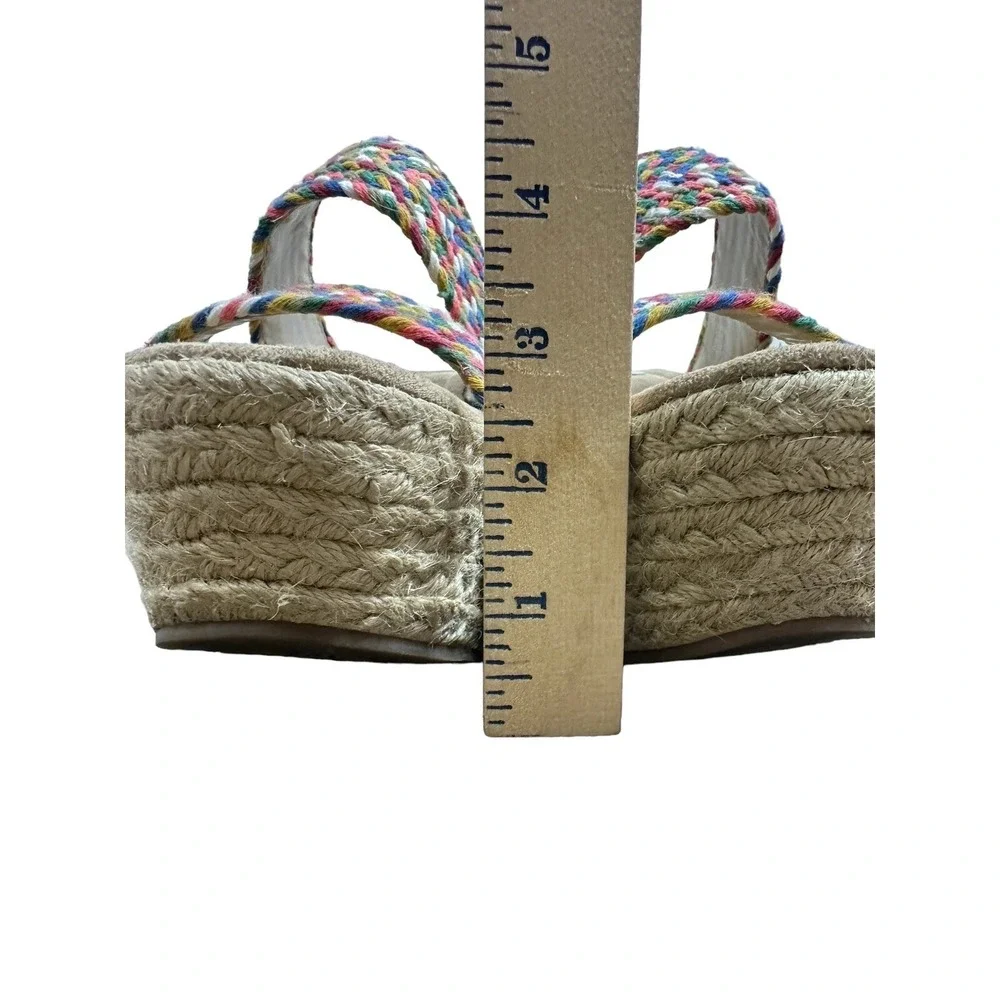Kensie Girl Platform Slip-on Sandals Women's Size 10 Multi Colored Boho
